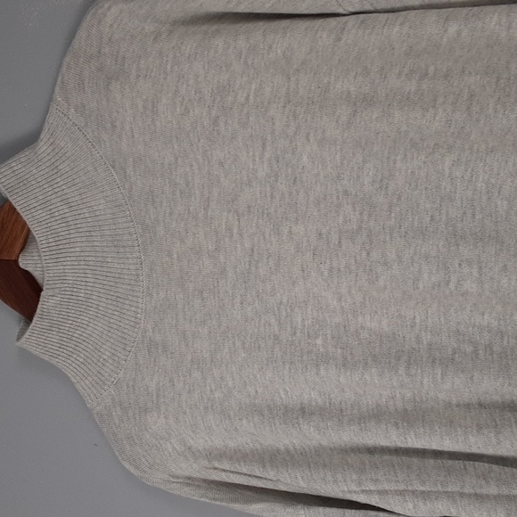 Loft Oversized Silver Gray Hight Neck Ribbed Sweater - Picture 2 of 8